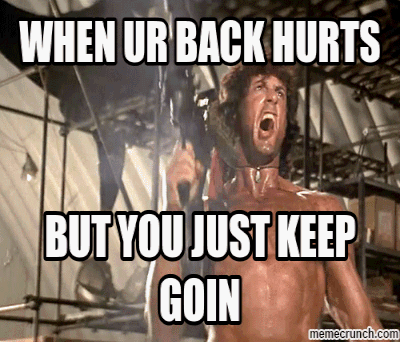 Back Hurts Keep On Going
